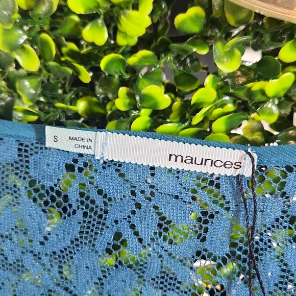 Blue Lace Long Sleeve Top - Size S - Maurices - Picture 6 of 7
